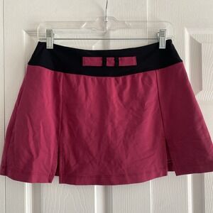 Jerdog Bow Accent Athletic Skort Womens Size M Pink Black Tennis Golf Skirt Y2K